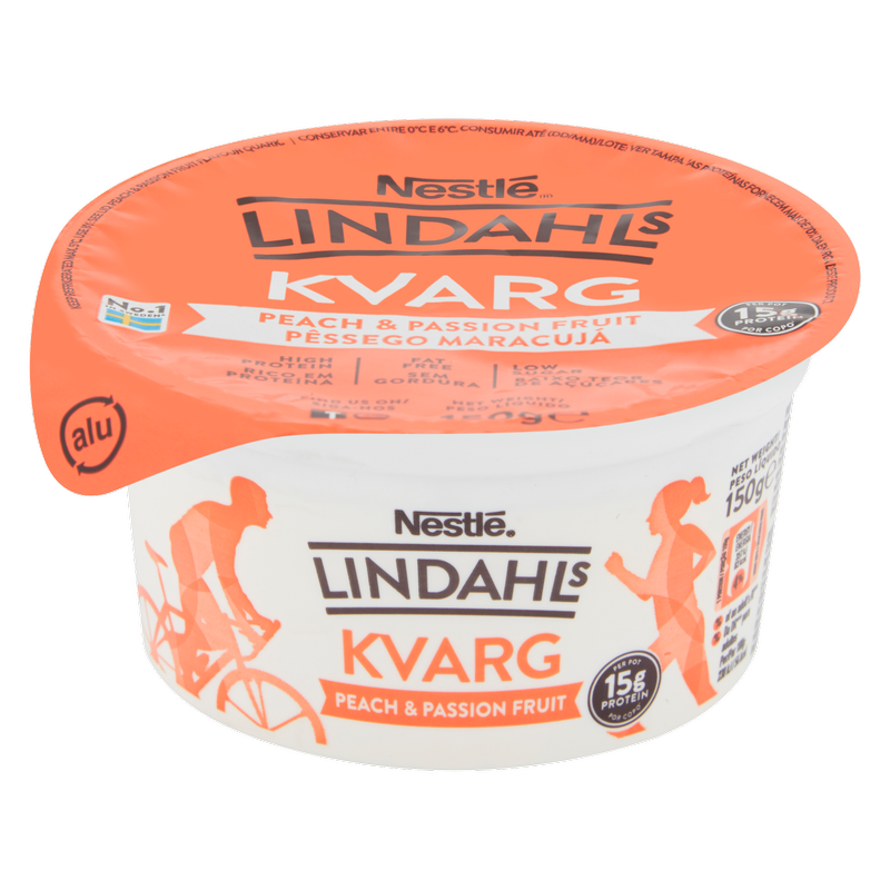 Lindahls Kvarg Peach and Passion Fruit, 150g