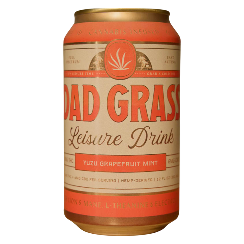 Dad Grass 3mg THC Yuzu Grapefruit Mint Leisure Drink 12oz Can