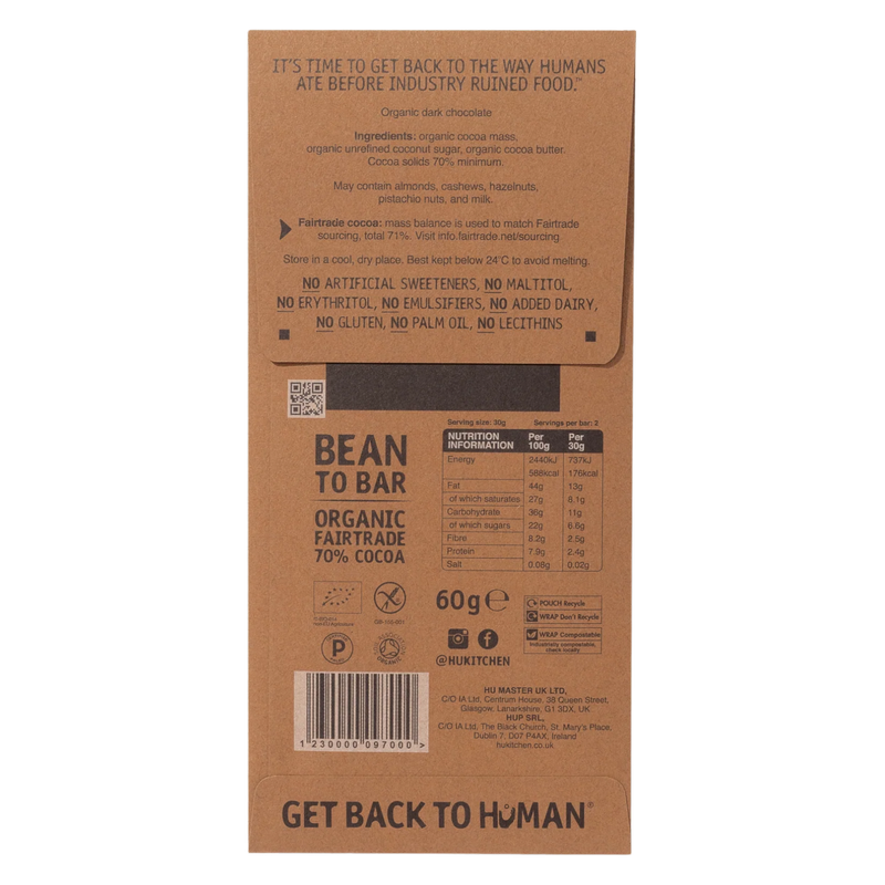Hu Simple Dark Chocolate Bar, 60g
