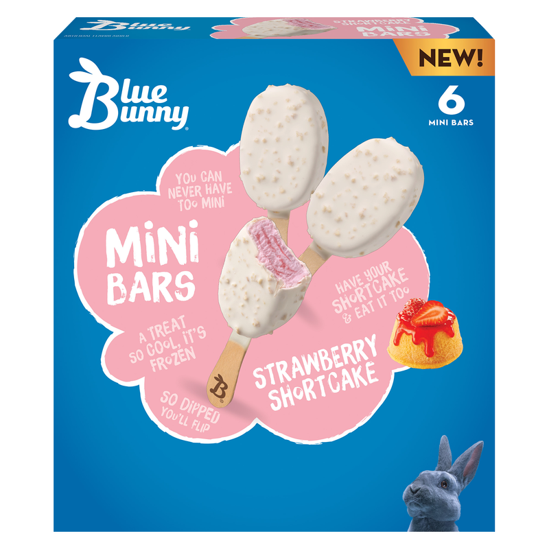 Blue Bunny Strawberry Shortcake Mini Bars 6ct 