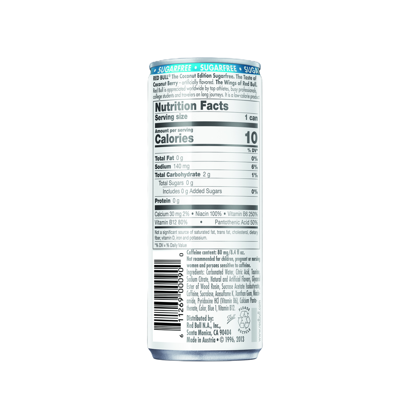 Red Bull Energy Sugar Free Coconut Berry 4pk 8.4oz