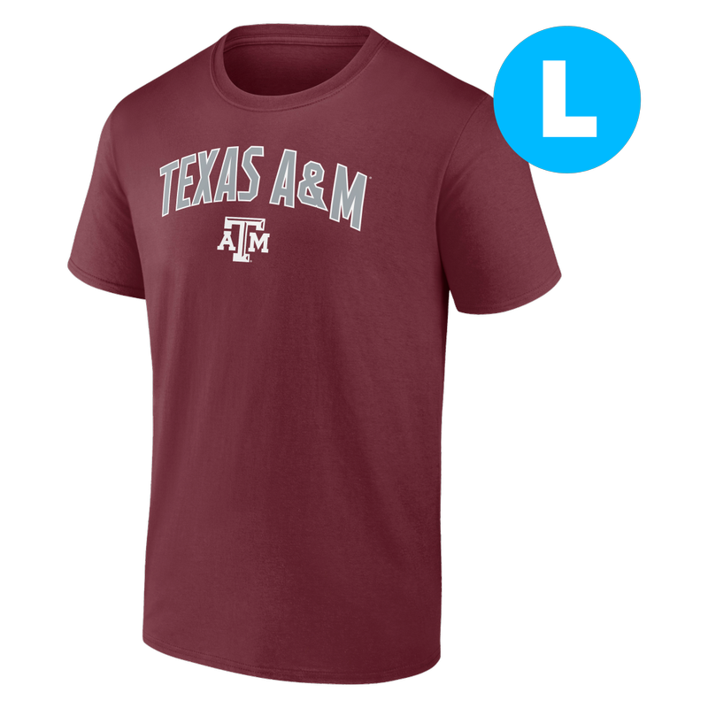 Texas A&M Tall Engage Arch Cotton Short Sleeve Tee-Size Large