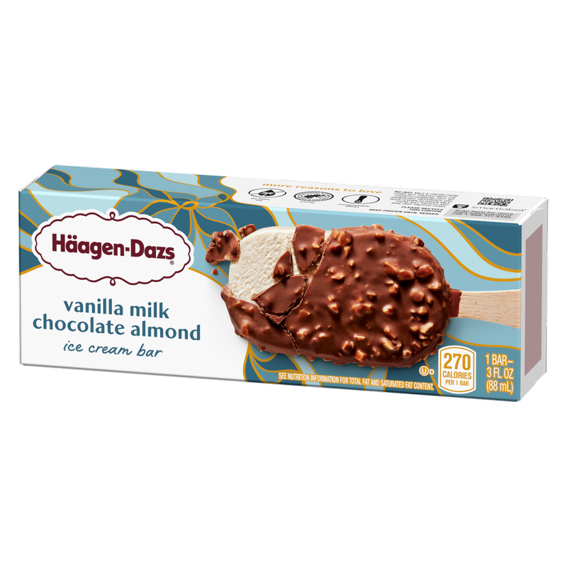 Haagen-Dazs Vanilla Milk Chocolate Almond Ice Cream Bar 1ct