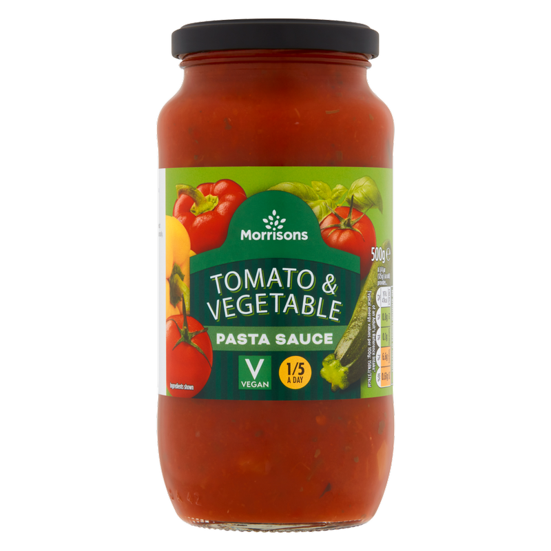 Morrisons Tomato & Vegetable Pasta Sauce, 500g