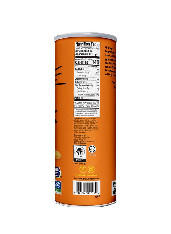 The Good Crisp Company Outback BBQ Potato Crisps 5.6oz