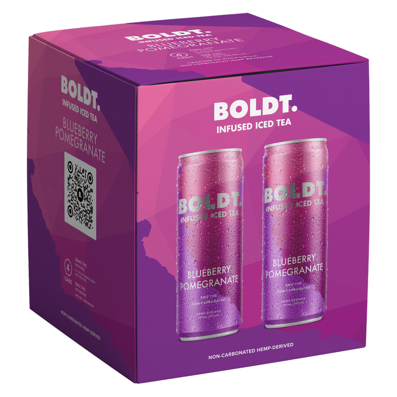 Boldt THC 5mg Blueberry Pomegranate Tea 4pk 12oz Can