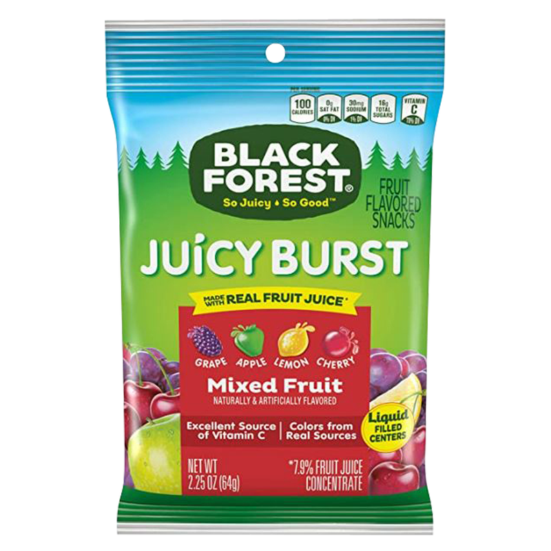 Black Forest Juicy Burst Mixed Fruit Fruit Snacks 2.25oz