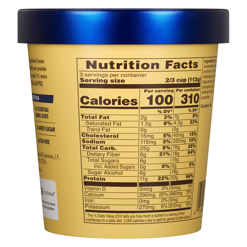 Blue Bell Pro Vanilla Ice Cream Pint 16oz