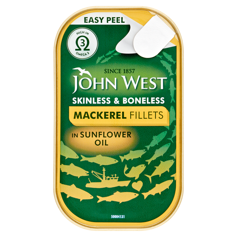 John West Mackerel Fillets In Sunflower Oil, 115g