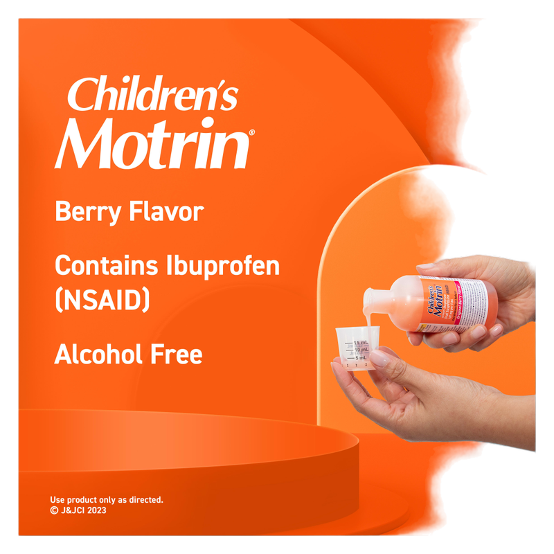 Motrin Children's 8-Hour Pain Reliever & Fever Reducer Berry Liquid 4oz