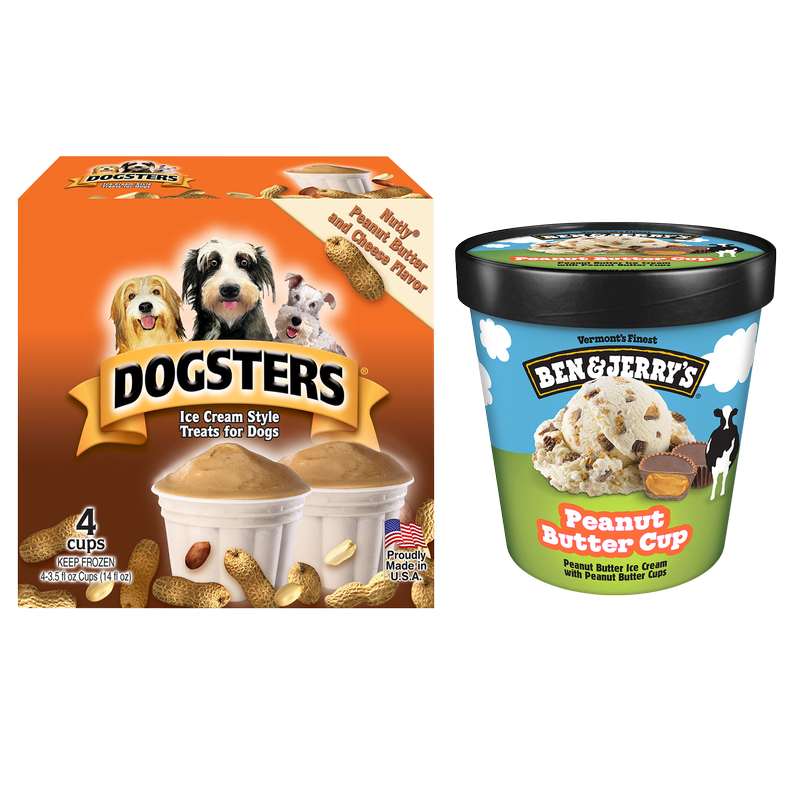 Ben & Jerry's Peanut Butter Cup / Dogsters Pet Ice Cream Bundle