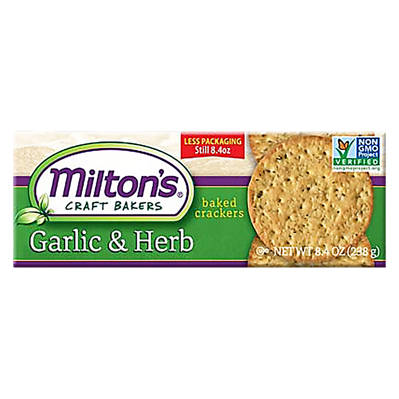 Milton's Crackers Garlic & Herb 8.4oz