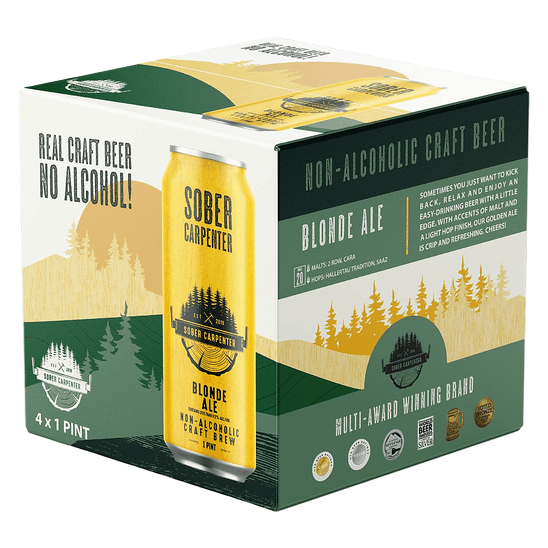 Sober Carpenter Blonde Ale Non-Alcoholic 4pk 16oz Can 0.0% ABV