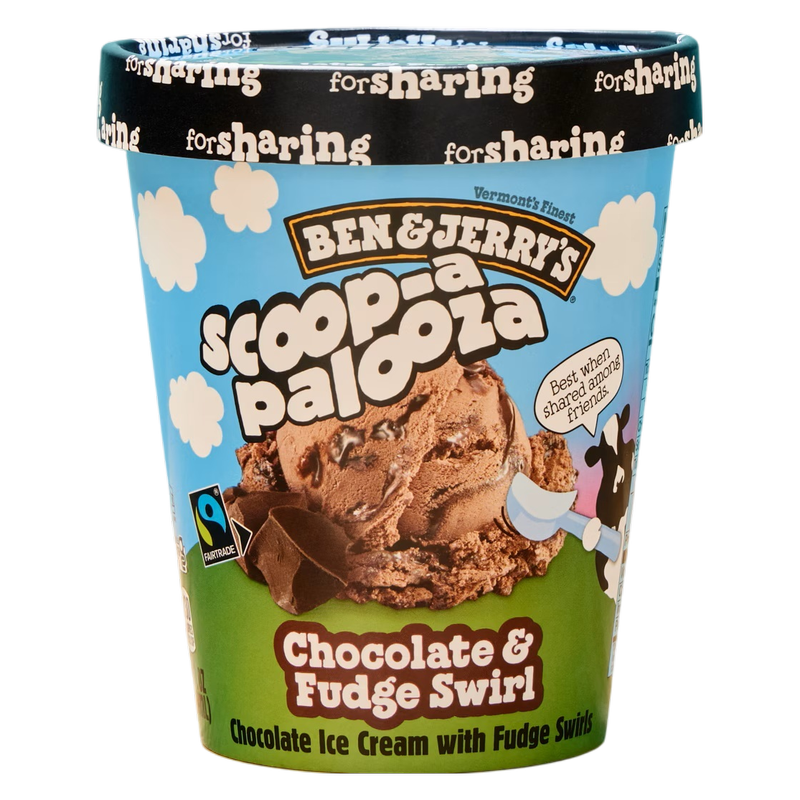 Ben & Jerry's Scoop-a-palooza Chocolate & Fudge Swirl, 28oz