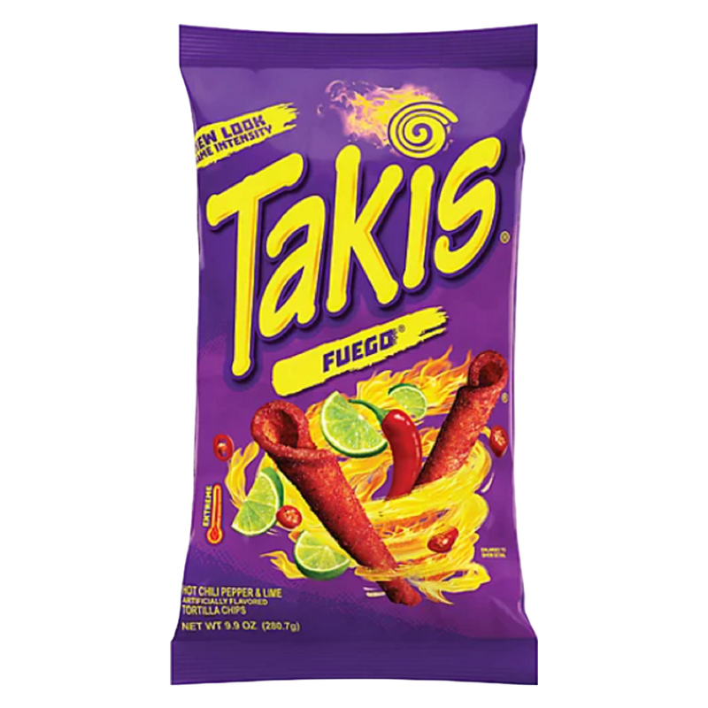 Takis Fuego Spicy Rolled Tortilla Chips, 9.9oz