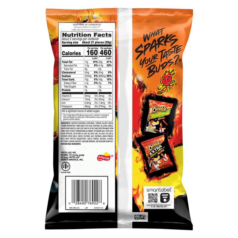 Cheetos Crunchy Flamin Hot, 2.875oz