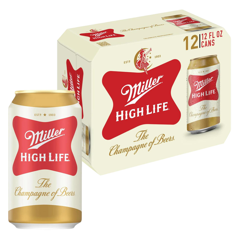 Miller High Life 12pk 12oz Can 4.6% ABV