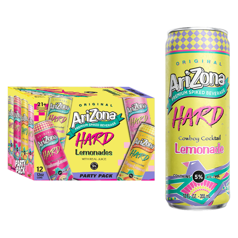 Arizona Hard Juice Cocktail Party Pack 12pk 12oz Can 5.0% ABV