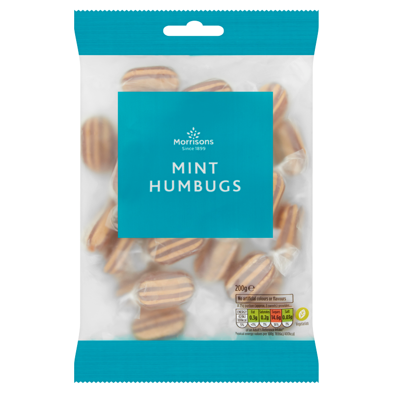 Morrisons Mint Humbugs, 200g