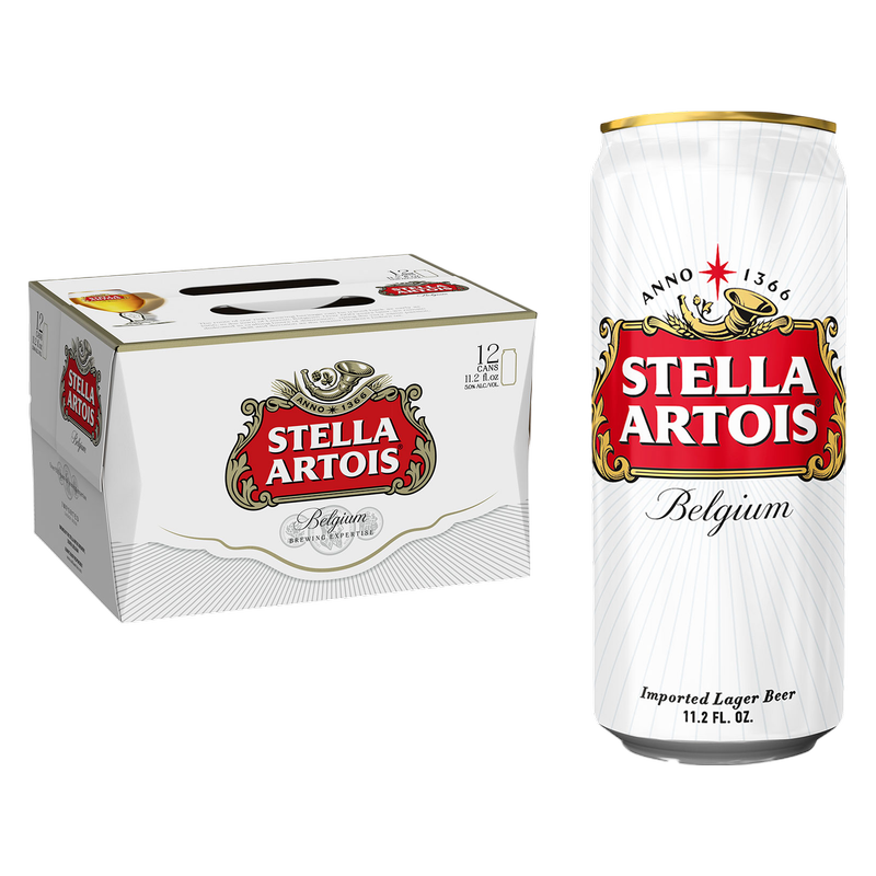 Stella Artois 12Pk 11.2oz Can 5.2% ABV