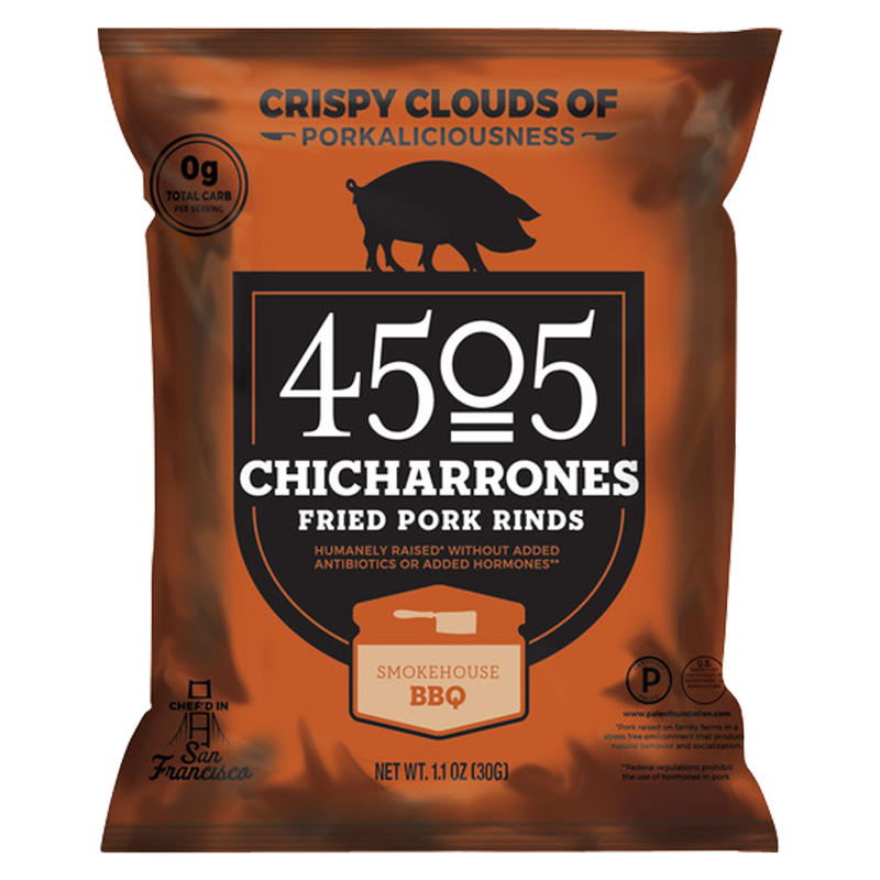 4505 Chicharrones Smokehouse BBQ Fried Pork Rinds 1.1oz