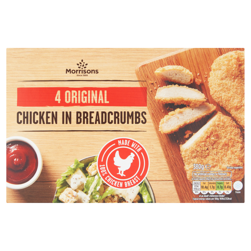 Morrisons 4 Breaded Chicken Steaks, 380g