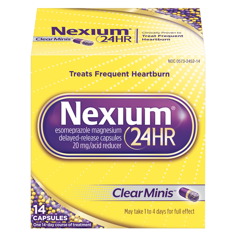 Nexium 24HR Heartburn Relief Clear Mini Capsules 14ct