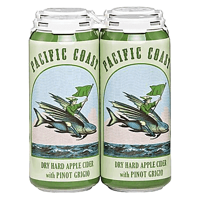 Pacific Coast Dry Hard Apple with Pinot Grigio 4pk 16oz Can