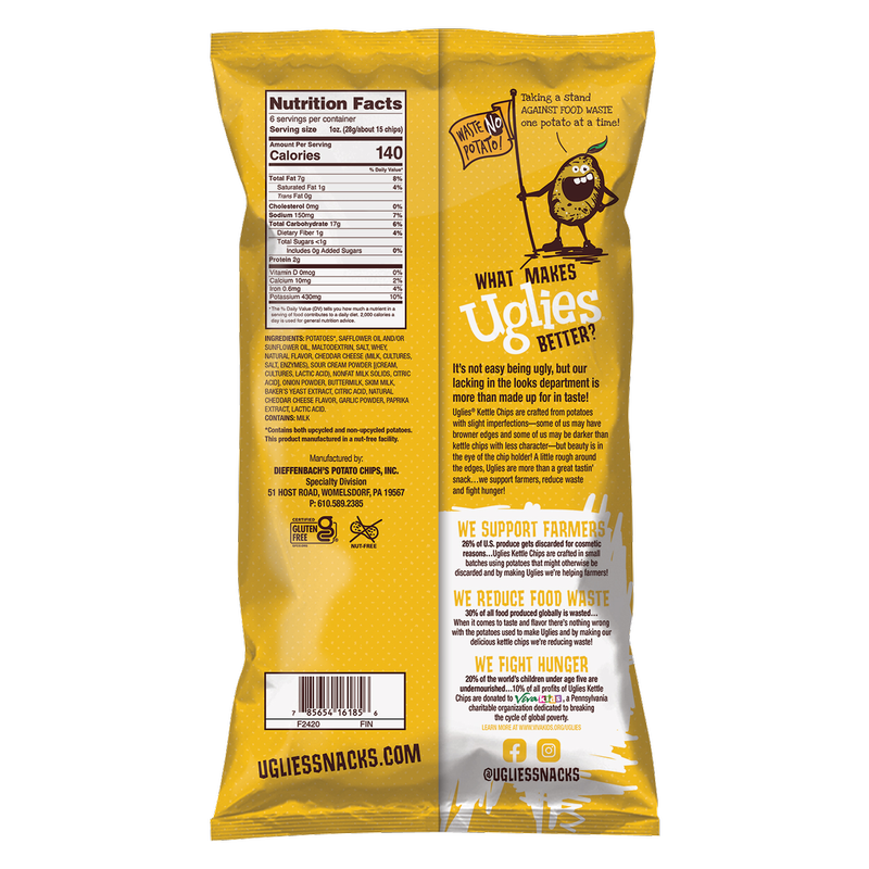 Uglies Cheddar & Sour Cream Kettle Potato Chips 6oz