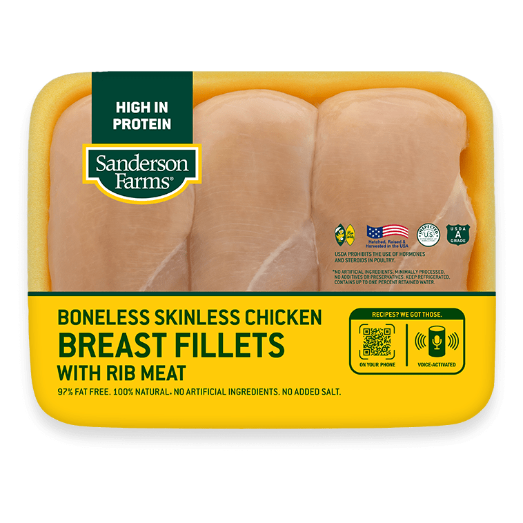 Sanderson Boneless Skinless Chicken Breast - Weight Varies (1-1.5 lb)