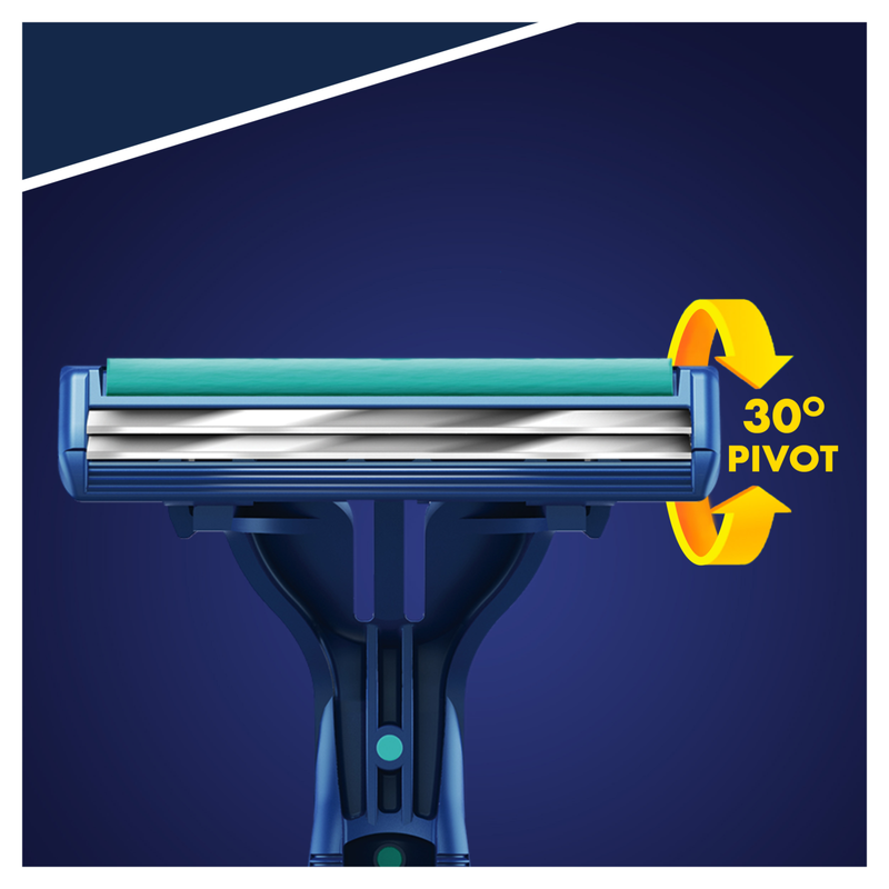 Gillette Blue 2 Plus Slalom Disposable Razors, 8pcs