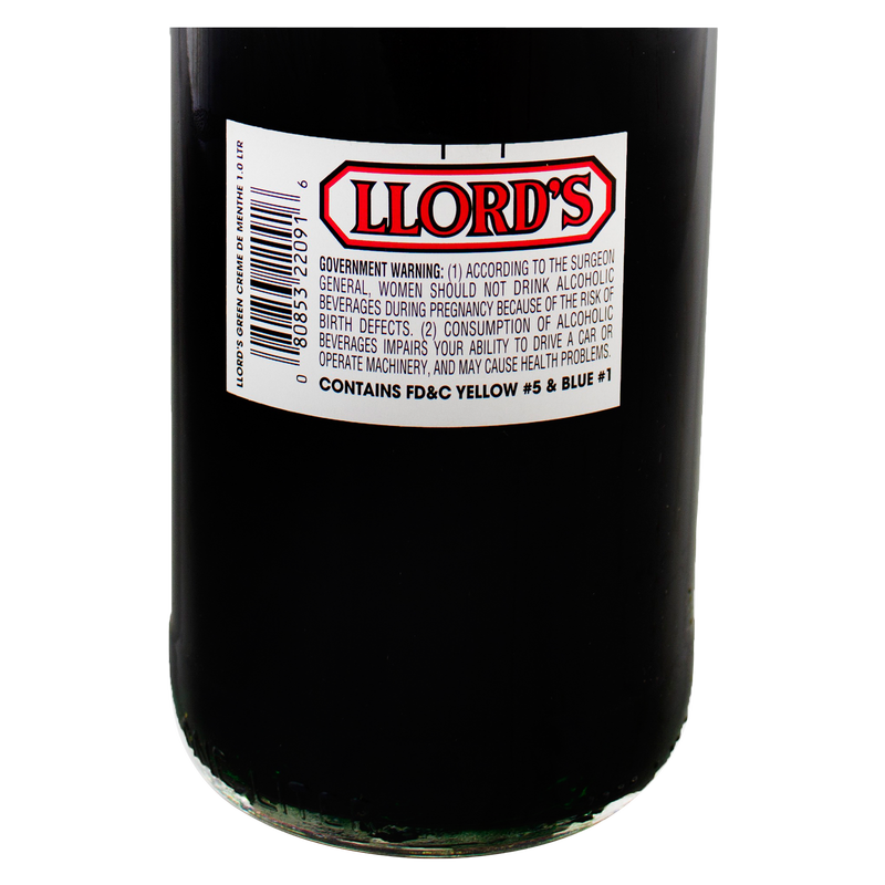 Llord's Creme de Menthe Green 1L (30 Proof)