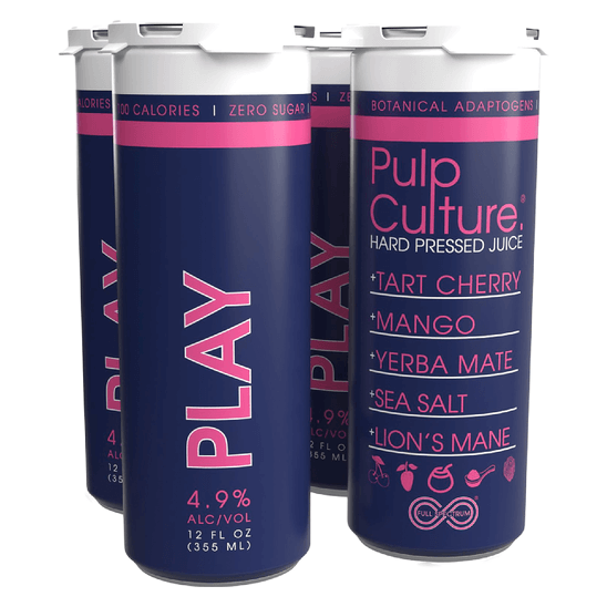 Pulp Culture Hard Pressed Juice PLAY 4pk 12oz Can 4.9% ABV