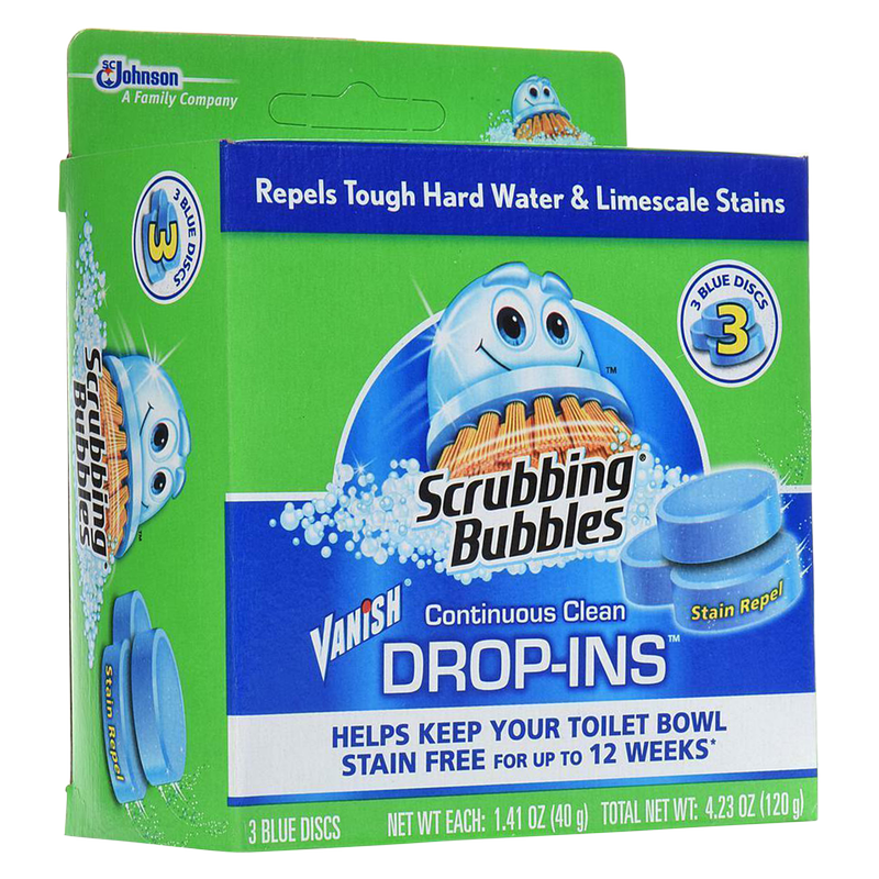 Scrubbing Bubbles Toilet Bowl Cleaner Drop-Ins Blue 3ct