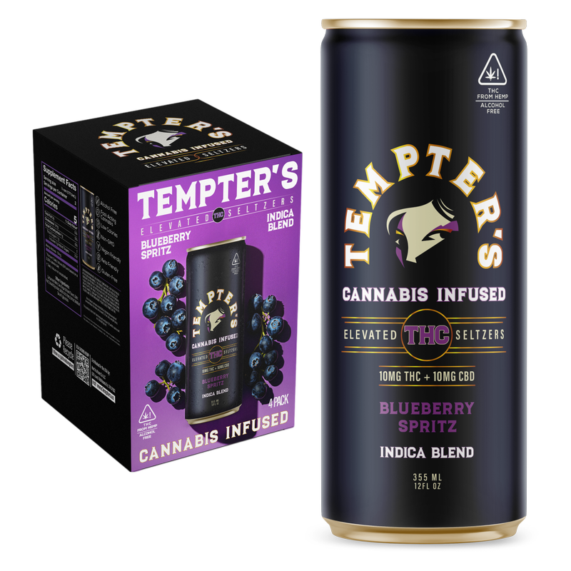 Tempter's Indica 10mg THC Spritz 4pk 12oz Can