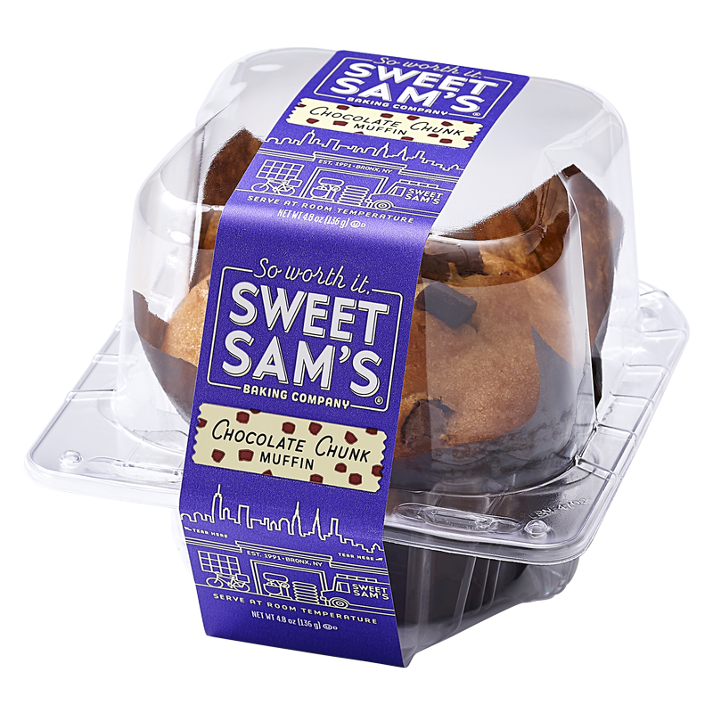 Sweet Sam's Individually Wrapped Chocolate Chunk Muffin - 4.8oz
