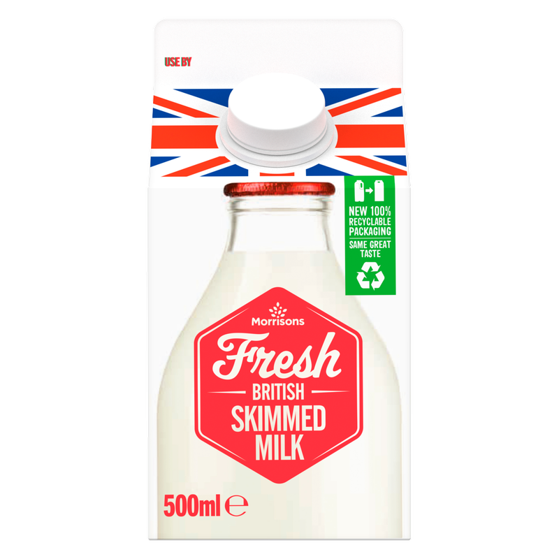 Morrisons Fresh British Skimmed Milk, 500ml