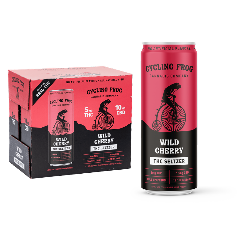 Cycling Frog 5mg THC Wild Cherry Seltzer 6pk 12oz Can