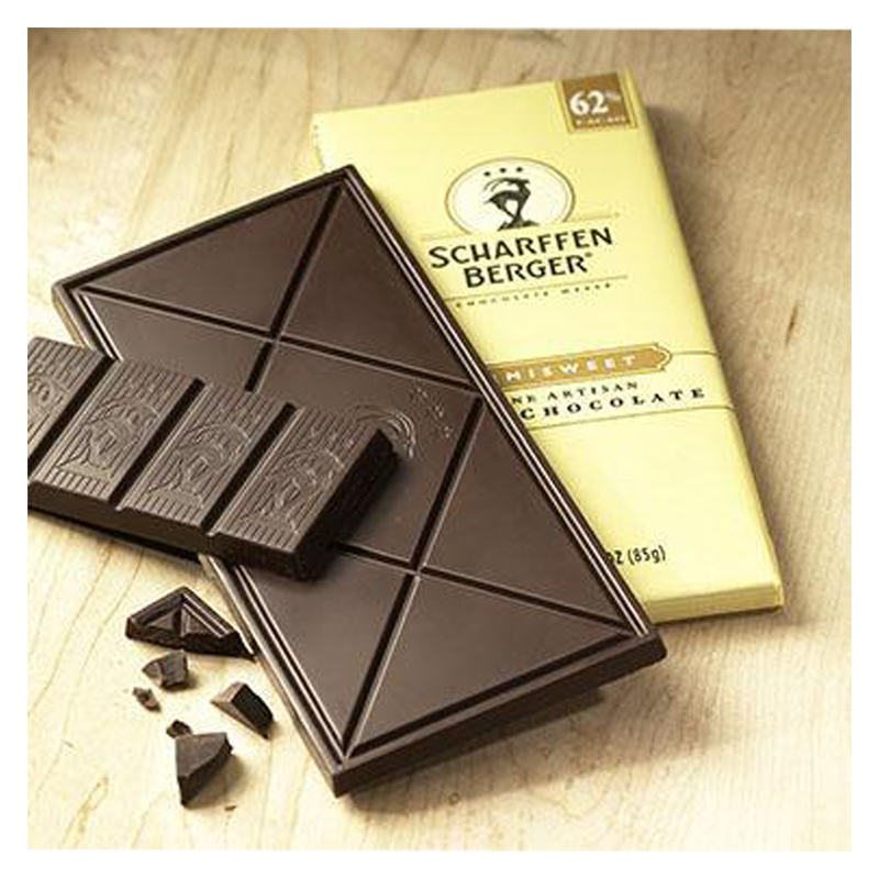 Scharffen Berger 62% Semisweet Chocolate Bar 3oz