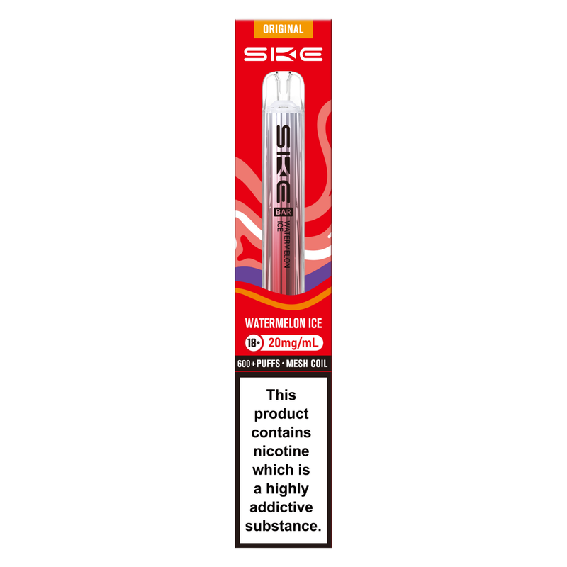 SKE BAR 600 Rechargable Prefilled Kit Watermelon Ice 20mg, 1pcs