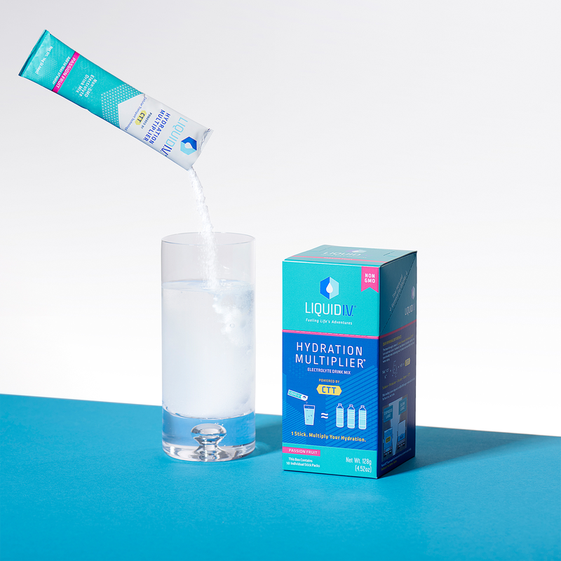 Liquid I.V. Hydration Multiplier Electrolyte Drink Mix Powder Passion Fruit 10ct Box