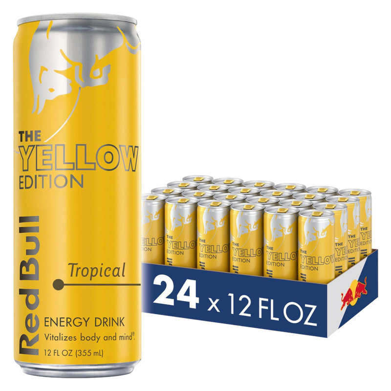 Red Bull Energy Drink The Yellow Edition Tropical 24pk 12oz Can