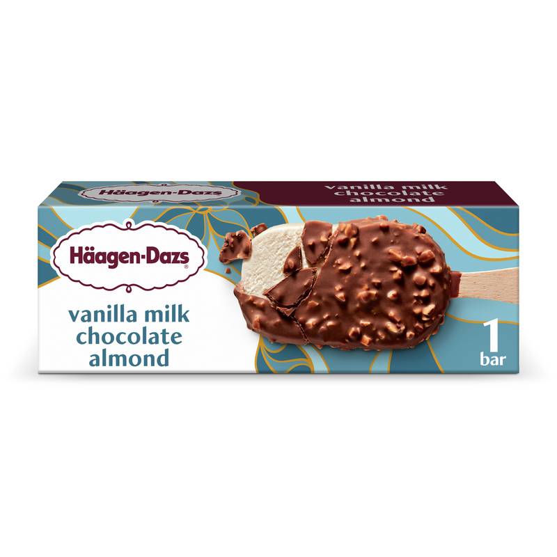 Haagen-Dazs Vanilla Milk Chocolate Almond Ice Cream Bar 1ct