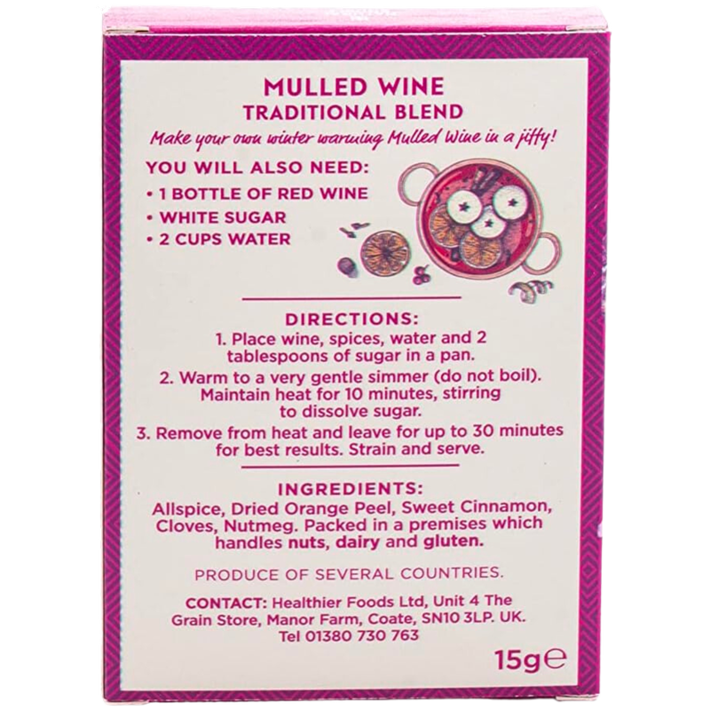 Natural & Noble Mulled Wine Spices, 18g