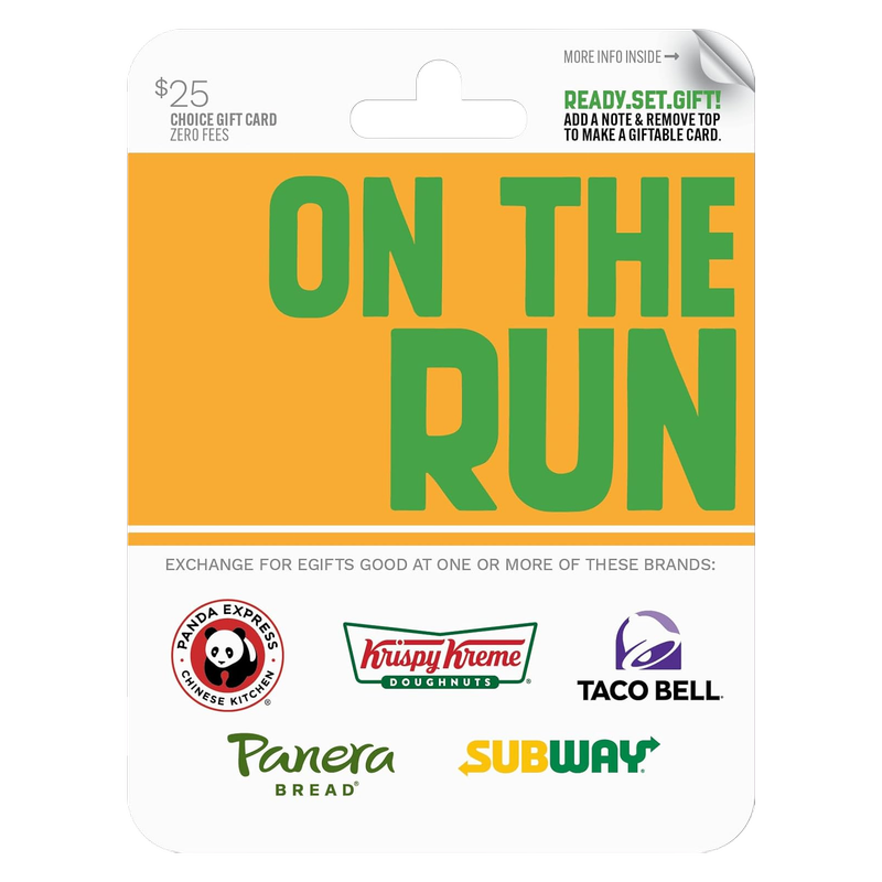 On the Run $25 Gift Card