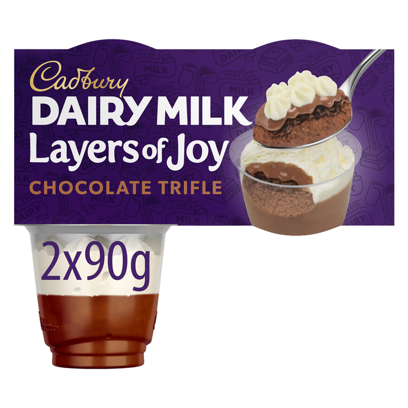 Cadbury Layers of Joy Chocolate Trifle, 2 x 90g