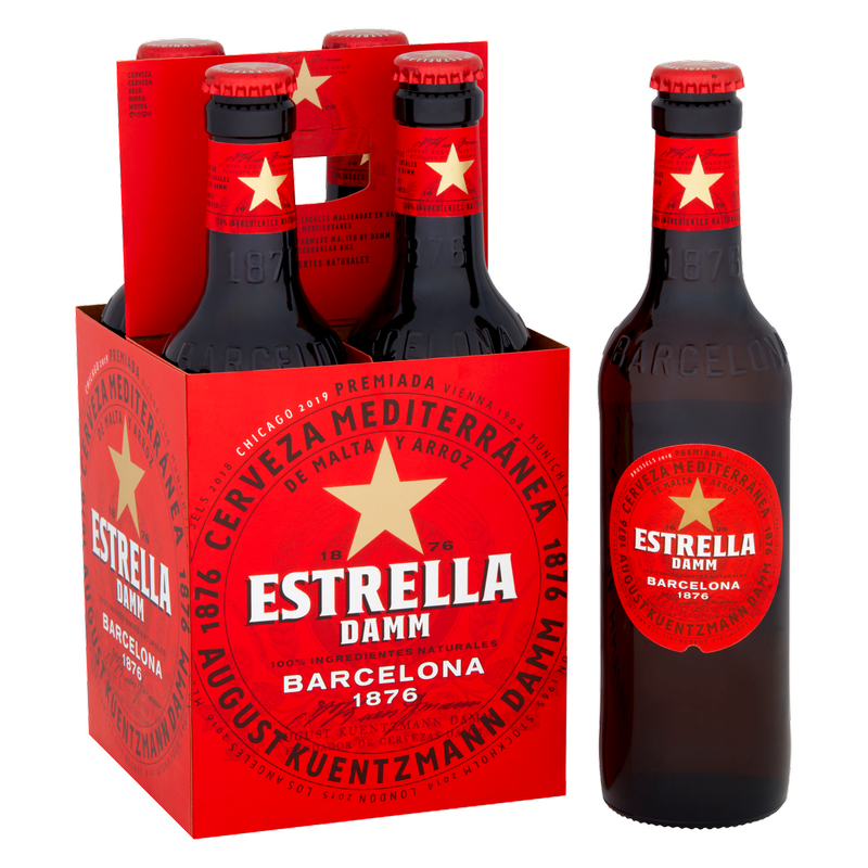 Estrella Damm Lager, 4 x 330ml