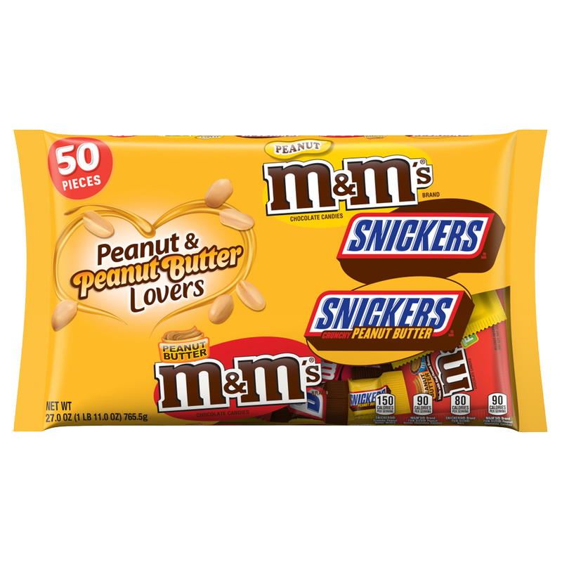 Mars Peanut & Peanut Butter Lovers Assorted Chocolates 50ct