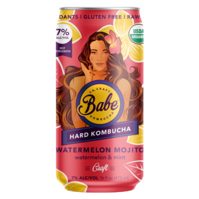 Babe Hard Kombucha Watermelon Mojito (6PKC 12 OZ)