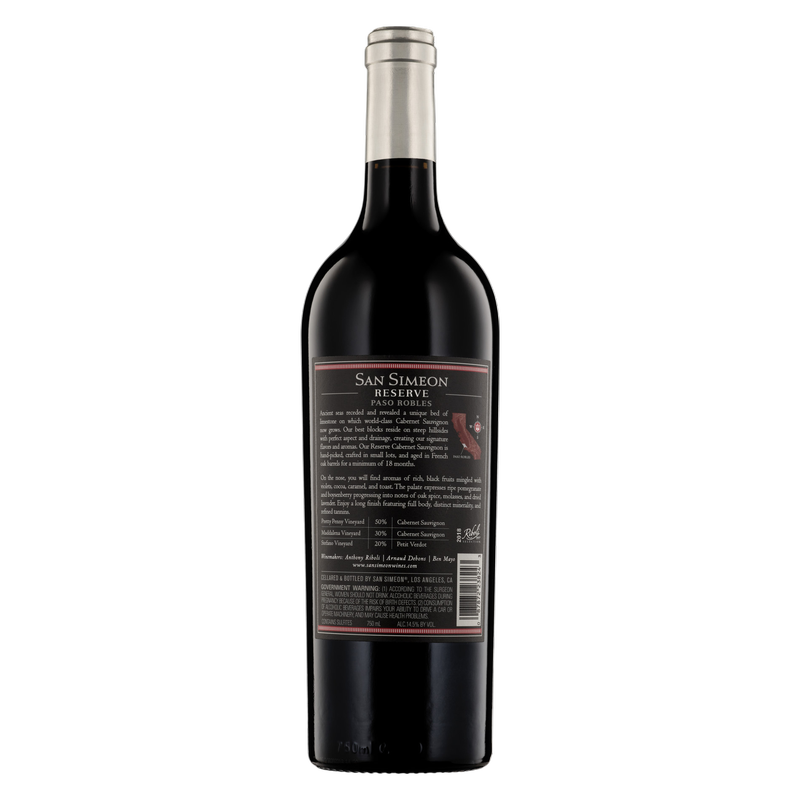 San Simeon Cabernet Sauvignon Reserve 750ml Btl